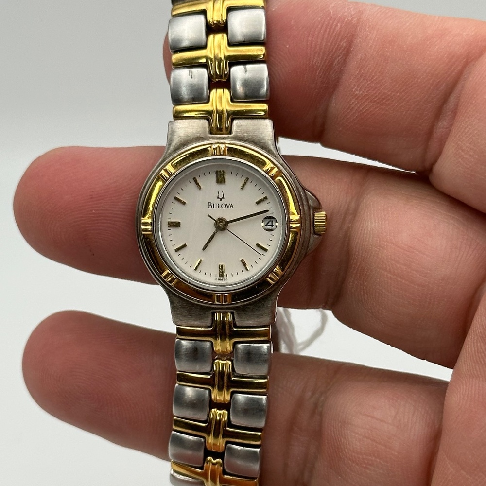 Women's Bulova Accutron Symbol 98M36 Stainless Gold Tone Wristwatch C9671183